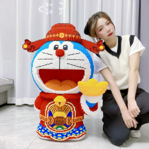 Nette Doraemon Blue Fett Plug Buildeberhöhe Erwachsener 3D-dreidimensionaler Montage-Puzzlespielzeug Geschenk Ornamente Brown CT5012 Fuchs Kaninchen