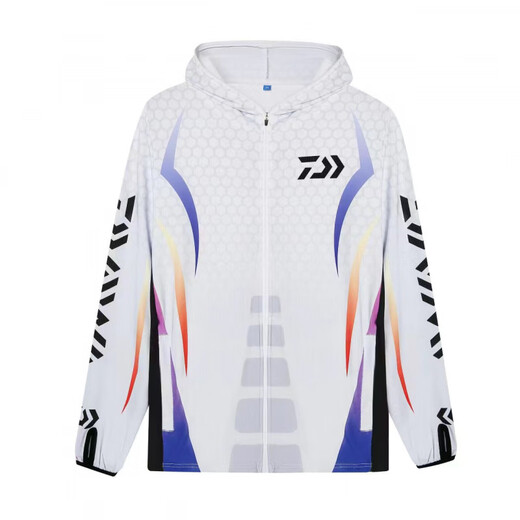 Dayiwa Ice Silk Sun Protection Clothing Breathable Sun Protection Fishing Clothing Anti-mosquito Luaji Fishing Sun Protection Clothing Upf50+ Platinum. Sun Protection Clothing XL (140-160Jin Jin equals 0.5kg)