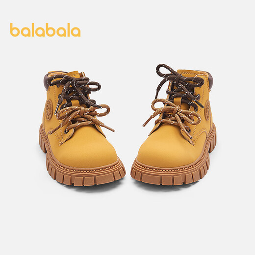 Balabala children's shoes children's boots boys and girls big yellow boots 2025 spring and autumn Martin boots non-slip short boots 208325141212