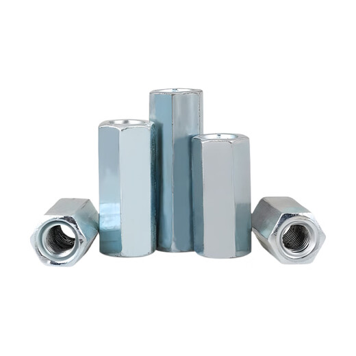 Huili's galvanized extended hexagonal nut/screw screw connection nut/screw joint nut M6M8M10M12-M30 M10*30 long (opposite side 17) 50 pieces