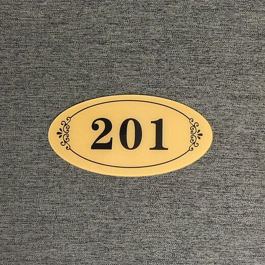 Door number Customized door label sticker for home rental housing dormitory hotel apartment floor digital sign acrylic 702 length 19 cm x height 9 cm