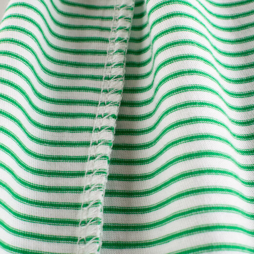 2025 Sommerkoreanische Version von Kinderkleidung Neue Produkte für Kurzärärmel-T-Shirt Striped Baby Cloth Base Hemd Casual Modetrend 9893 Fruchtgrün und weißer Raum 110 cm