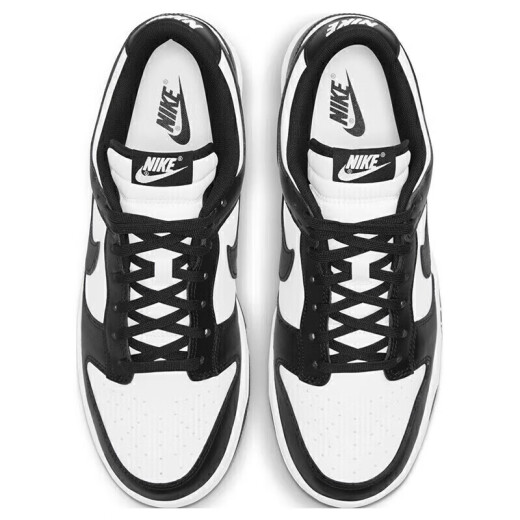 耐克（NIKE）男鞋2025春季新款DUNK LOW运动鞋复古板鞋胶底低帮轻便休闲鞋 黑色白DD1391-100 42
