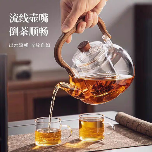 Meikejie glass teapot high temperature resistant thickened tea boiler electric ceramic stove household lifting kettle for boiling water and making tea kettle 2025 new model Muhe lifting kettle - 1L