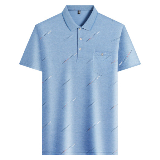 Hengyuanxiang im mittleren Alter von Herren Revers kurzärmelig T-Shirt Daddy Anzug Sommerdünn Polo-Hemd mittlere und ältere Eisseide halbärmelige Männer alte Mann T Ice Seide-9855 Graue echte Tasche M 48/165