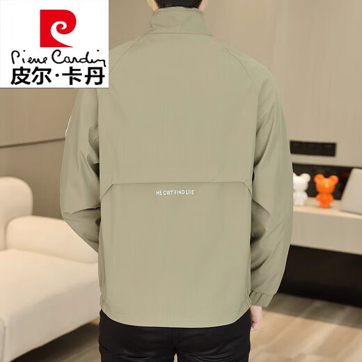 
Pierre cardin stand collar jacket men's spring and autumn new high-end casual and versatile work jacket short windbreaker jacket knitted 9928 brown L 85-105Jin [Jin equals 0.5 kg]