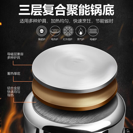 Pressure cooker household explosion-proof gas open flame gas pressure cooker thickened commercial large capacity optional induction cooker universal gas induction cooker universal for 2-5 people 22cm 5L