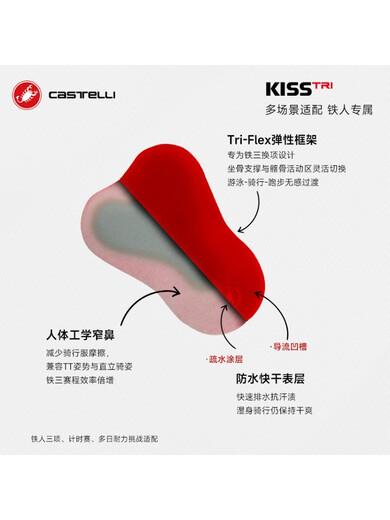 CASTELLIcastelli Scorpion 25 new men's triathlon cycling suit jumpsuit short-sleeved professional competition quick-drying breathable 010 black M