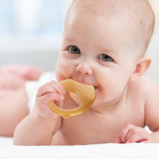 Cartoon Hat Bear Teether Baby Anti-eating Hand Teether Nano Silver Silicone Teether Baby Chew Toy Nano Silver - 1 Bear Contact + 1 Bear Stripe Bag Food Grade Silicone - Q-Elastic and Biteable