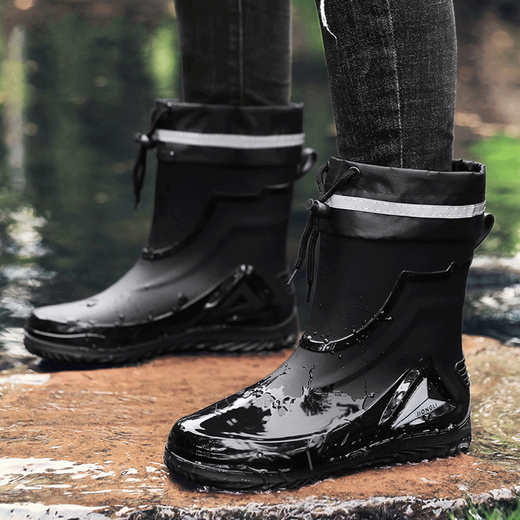Botas de lluvia de alta gama alemanes Nuevos zapatos impermeables a impermeables a impermeables a impermeables a mitad de tubo de lluvia con botas de lluvia de agua de agua al aire libre botas de lluvia de pesca al aire