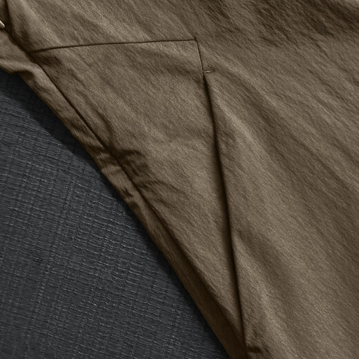 Meiyang Schokoladenkleid Falten Textur Taille-Huging ärmellose Weste Rock braune Farbe xl