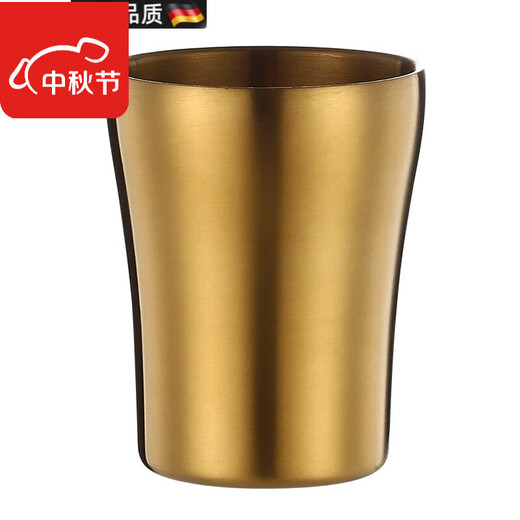 WMF German Seiko, exquisite Korean craftsmanship, 316 stainless steel water cup, small waist beer mug, thickened double-layer meal, 316 small waist double-layer cup, silver 180ml