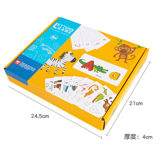 Schöne Hund und kleine Kinder früh Bildung Englisch Wort Kognitionskarte Baby Erleuchtung 26 Buchstaben Upper Case Bausteine und Partikel Spielzeugbrief Puzzle Set Set