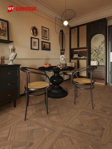 Sweet Miaomiao Logne Crème Style Taux de grain de bois 600x1200 Salon et chambre Herringbone Fish Os Match Tiles de sol rideau jaune Wutong BJ12799 600 * 1200