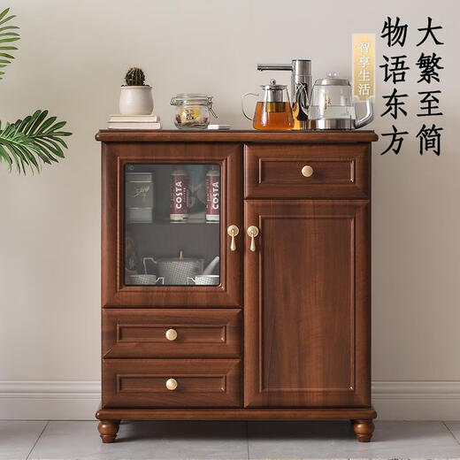 三栖虎茶吧机家用全自动一体柜2024新款中式客厅消毒柜子智能饮水机 9902现代白 冰温热