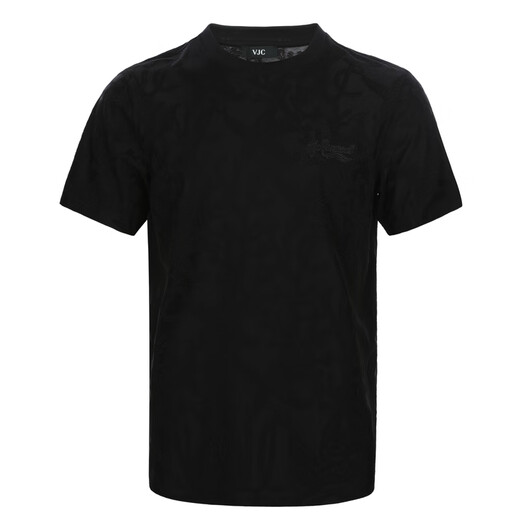 VJC [gleicher Stil für die Theke] 2025 Frühlings- und Sommer -Herren Mode kontrastierter Polo -Hemd Trendy Pendler B25BA1048 Schwarz Blume XL /52