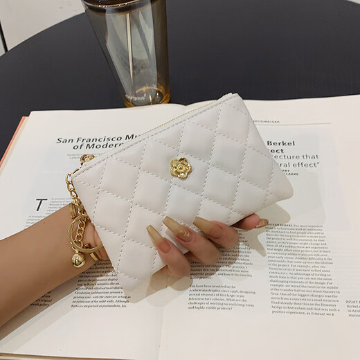 Känguru (Känguru) Kurzer Brieftasche für Frauen in INS Student Diamond Fashion kleiner duftender Münzen Brieftasche Clutch Reißverschluss Kartentasche Schwarz schwarz