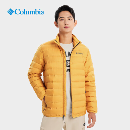 Columbia Chaqueta de plumón para exteriores de otoño e invierno Columbia, chaqueta gruesa y cálida para hombre, chaqueta cortavientos de plumón de pato gris 650 WE0951 756 L