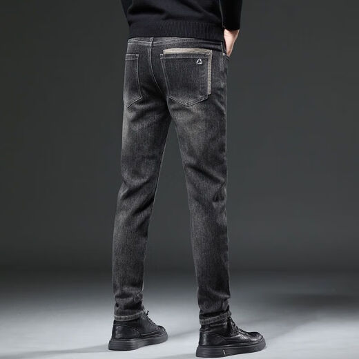 VANCL2025 Jeans fríos y pantalones casuales para hombres para hombres sueltos de primavera y otoño elástica 9930 azul y gris 31