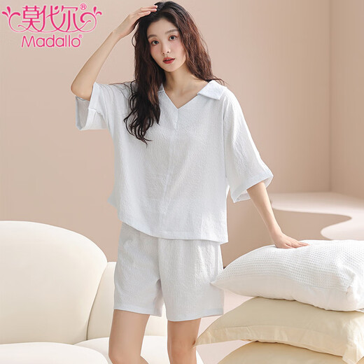 Pajamas de coton modal yunduo pour les femmes en été, couleur solide respirant des shorts simples pour femmes, les vêtements pour femmes peuvent être portés à l'extérieur de W3601 M
