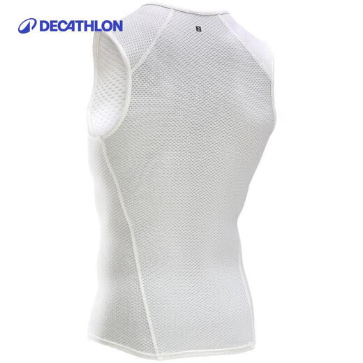 Decathlon cycling jersey road mountain biking inner top sleeveless breathable slim sports vest white L-1779031