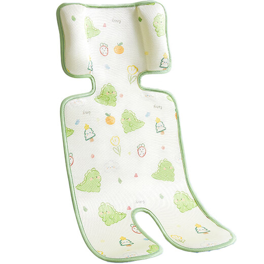 Stroller mat safety seat mat mat mat mat mat mat mat mat mat mat mat mat cool mat baby dining chair stroller ice silk style-little dinosaur