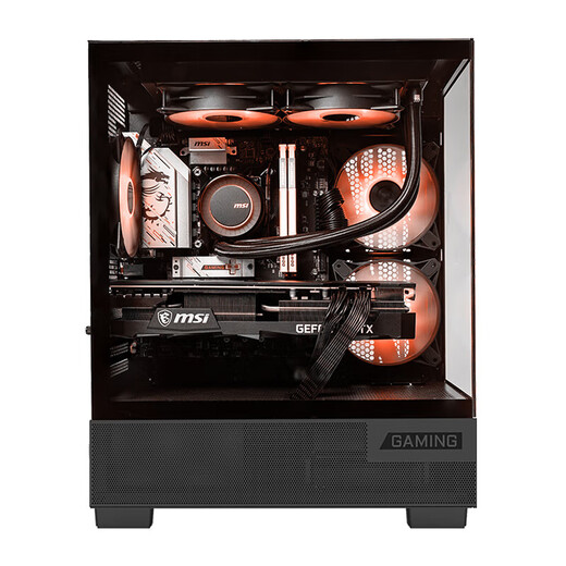 MSI Family Bucket AMD Ryzen 5700X/5060/5060TI Game Console Computer Desktop Assembly Computer Host DIY Complete Machine Sea View Room Chassis Configuration Six 5700X+RX6750GRE 12G Overseas Version