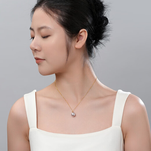 Dara 18K gold pearl pendant single freshwater pearl necklace young girlfriend birthday gift necklace for wife