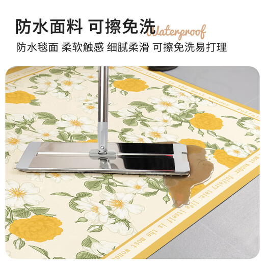 京乐阳台地面专用地垫防水防晒防滑加厚家用室外露天别墅脚垫子可剪裁 绿色花园-2694 140cm*200cm