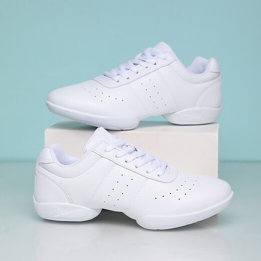 Pauline PeseryPaulinePesery Competitive Aerobics Shoes Children's Soft Soled Cheerleading Training Shoes Competitive Aerobics Shoes 610 White 31 31