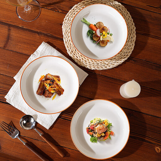 Ceramic bowl for home use 2025 new style festive housewarming dishes and tableware set fashionable life rice bowl fashionable life 1 piece deep plate 8 inches