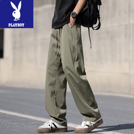 Playboy (Playboy) Pantalon mince d'été pour Teen High School Junior High School Élèves Ice Silk Pantalons de sport à séchage rapide Big Children Pants décontractés HXS-6636 Gray M 75 à 105jin [Jin est égal à 0,5 kg]