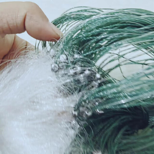 Soft silk three-layer floating net fish net sticky net 1.5 meters 2 meters 3 meters high new three-layer fishing net crucian carp sticky net hanging net 1.5 meters high 2 fingers white silk three-layer floating net 100 meters long