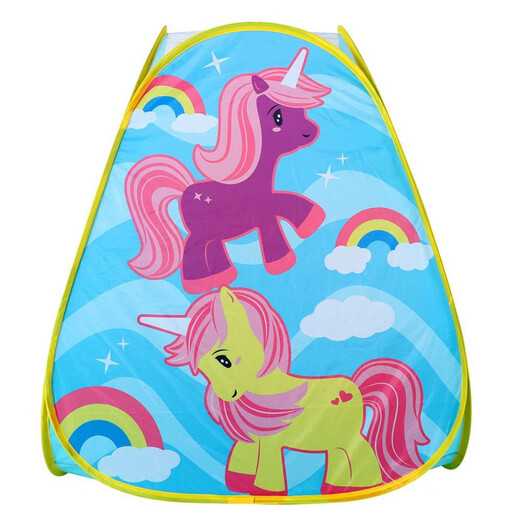 Chaosihui-Kinderzeltspielzeug Prinzessin-Raum-Spiel Haus Baby kann falten und schnell durch die Hütte treten tragbarer Kinderzelt Pink Pegasus-Poup
