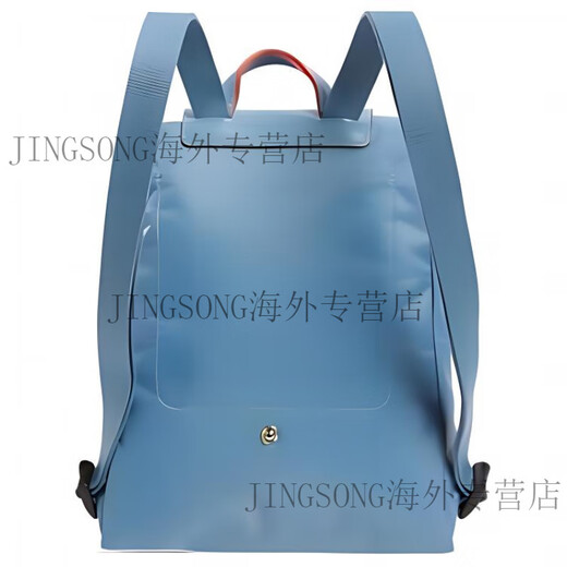 Longchamp (Longchamp) Longchamp Lepliage Feste Farbe Sticklogo Logo Flip Reißverschluss Öffnung und Schließung großer Kapazität Nylon Schoolbag Rucksack Doppelhimmelblau