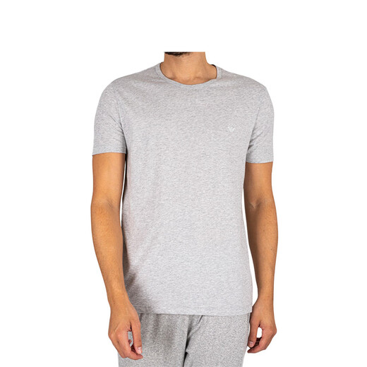 安普里奥·阿玛尼（Emporio Armani）EA 夏季新品秋男士棉质经典短袖T恤 打底衣 2件装 15935蓝/灰 XL