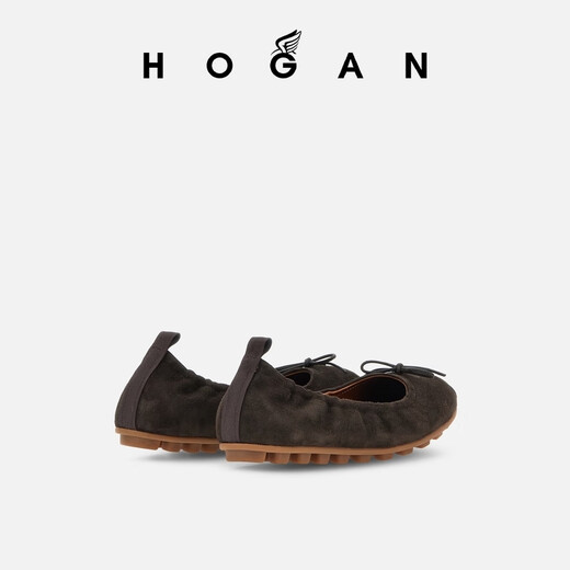 Hogan [HB] Damenschuhe Frühherbst Herbst Neue Feminine Serie H693 Modeballet Schuhe Casual Schuhe Brown 35