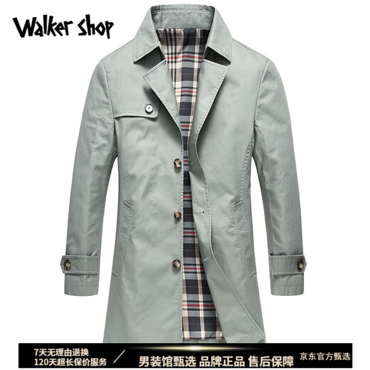 Walker Shop Whrodbreaker для мужчин в середине длины весенний новый стиль [Выбранный длинное бархатное хлопок] Light Luxury Fashion Business Casual Wetrodbreaker для мужчин без белого (6627) L /175 /92A