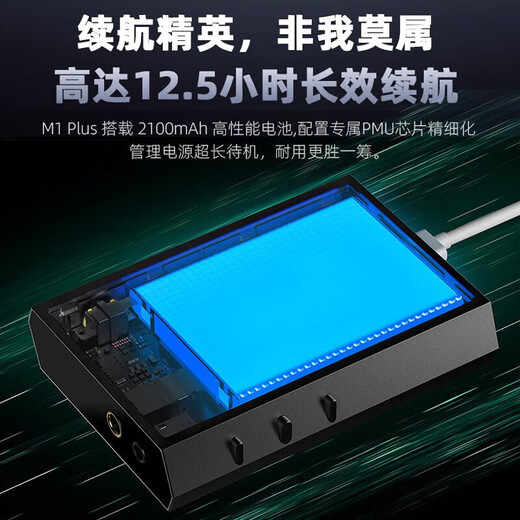 SHANLING M1Plus HD lossless music player MP3 walkie-talkie hifi lossless compact portable DSD decoding two-way Bluetooth Galaxy Gray + 128G memory card