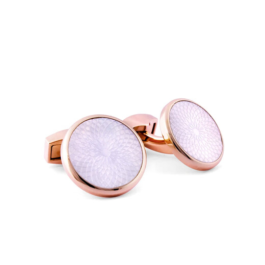 TATEOSSIAN British tateossian men's shirt cufflinks guilloché carved white mother-of-pearl cuff nails light luxury gift ready stock silver mother-of-pearl cufflinks