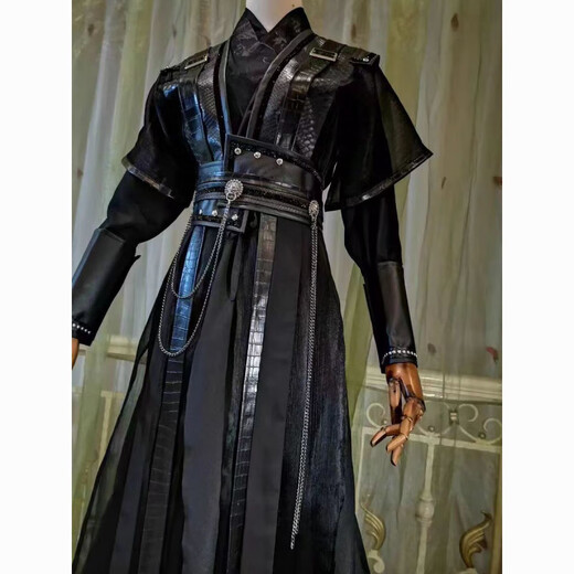An Chuxia's ancient costume, black men's outfit, black water, He Xuan, Gu Yun, Mo Ran, Xiao Ce'an cos suit, Mo Ran cos suit, ancient style men's clothing, clothes suit XL