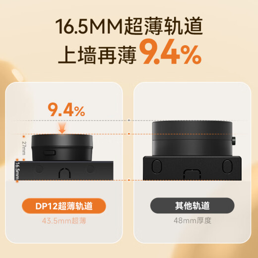 NVC雷士电工明装轨道插座 可移动壁挂式插座免开槽带灯环 50厘米+五孔*3 灰色