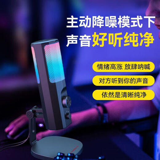 Taidu TSP205 desktop microphone computer anchor live broadcast microphone special noise reduction conference recording voice e-sports game USB condenser microphone desktop laptop karaoke online class Type-c version 205 computer mobile phone universal + monitoring headphones