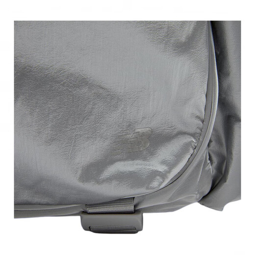 New Balance Mochila de nylon portátil versátil de moda para hombres y mujeres, parejas, plata, plata