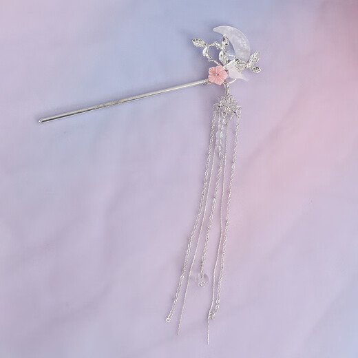 Yanxiang ancient style hairpin headdress girl Hanfu hair accessories ancient costume tassels step accessories retro fairy hairpin ancient jewelry Qingyue hairpin one