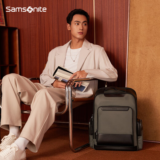 Samsonite high-end business backpack computer bag 17-inch men's backpack short-distance business trip large capacity star same style QY6