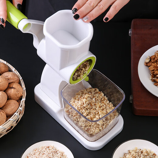 CLCEY peanut nut clip mashing artifact household nut crushing homemade tool nut clip manual planing walnut kernel crushing hand-cranked (coarse/fine two blades)