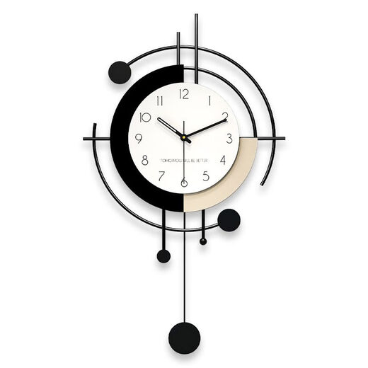 Jiujiuda moderne einfache Wanduhr Wohnzimmer ohne Stempel zu Hause Esszimmer Stille dekorative Uhr Kreative Uhr High-End-Sinn Wandhänge WM1048 Große Größe [44x74cm]