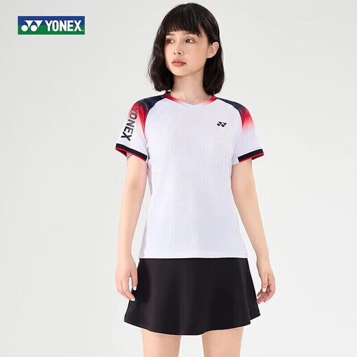 尤尼克斯yonex新款国羽比赛服男女同款轻盈透气 6296男款(白色) L