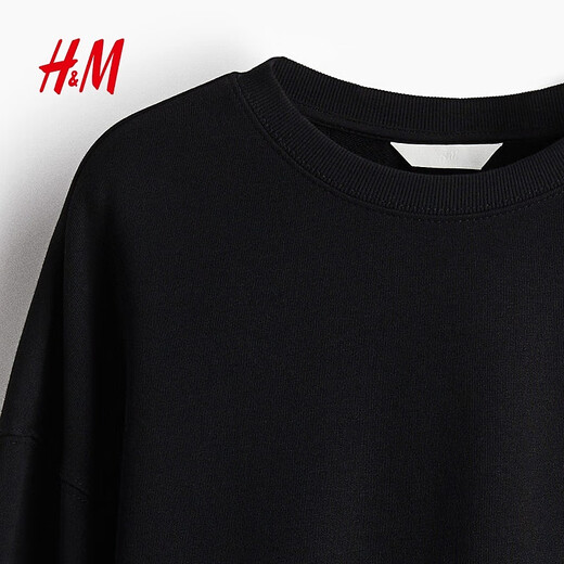 Sudadera h/m para mujeres 2025 Autumn New Women's Sports and Casual Sweportshirt 1284990 Black M 165/96